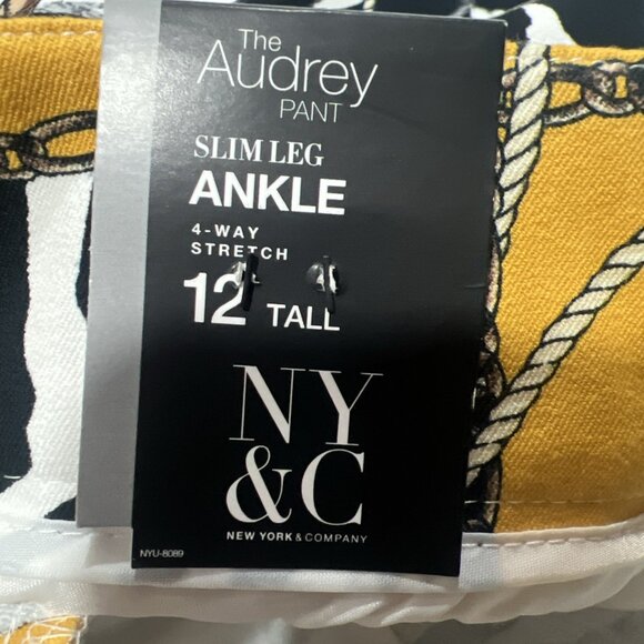 7TH AVENUE DESIGN STUDIO NYC Women's pants. Yellow with zebra print. Size 12 T - Picture 12 of 16